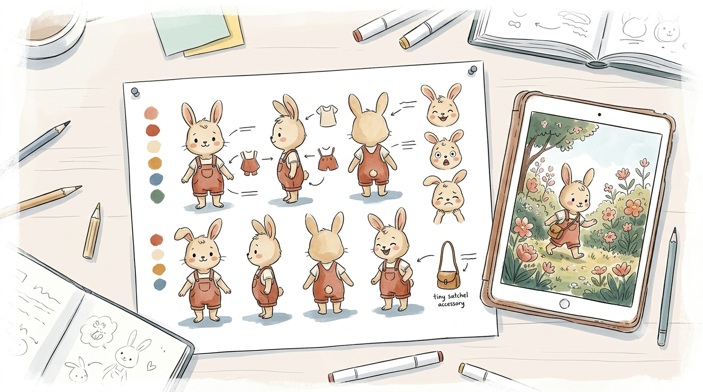 Character sheets for AI illustration, explained